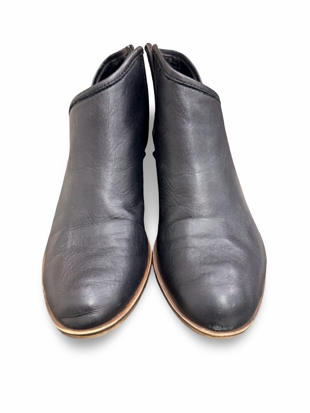 Lucky Brand Black Leather Brekke Booties Size 8 - Picture 2 of 8